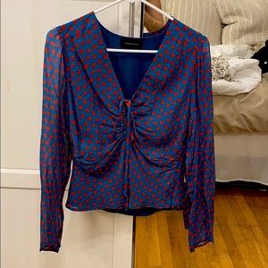 BARNEYS NEW YORK FiveSeventyFive NWOT Heart Blouse